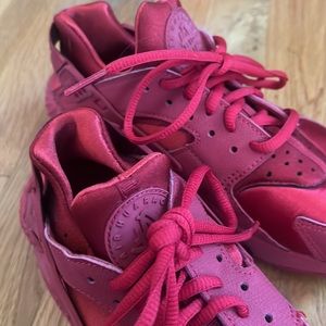 Red Nike Air Huarache Sneakers
